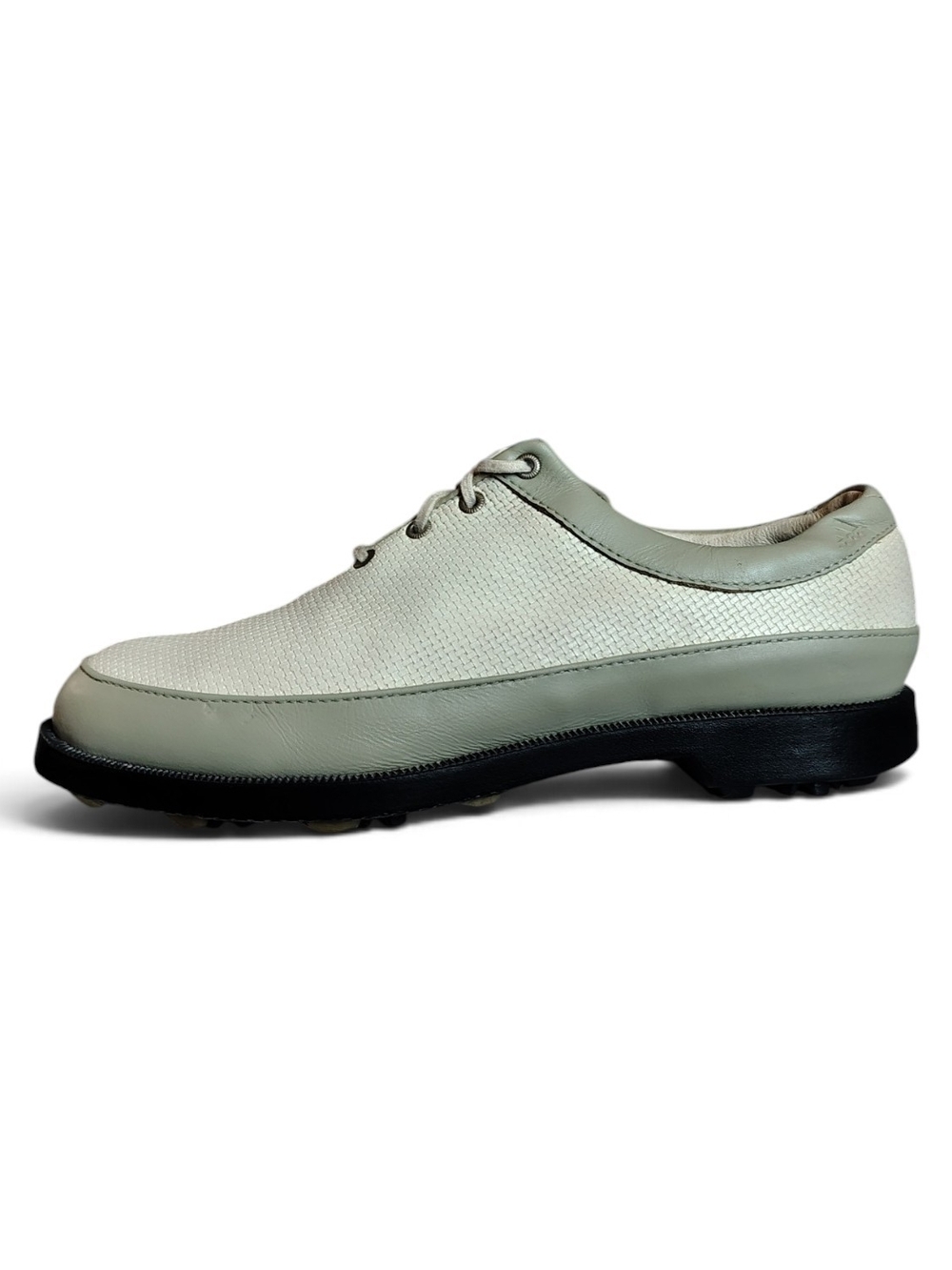 Vintage Adidas Z-Traxion EVN Golf Shoes Mens 7.5 Cream Sage Green Leather 791003